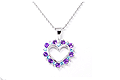 Jewelry Gift: Amethyst and <BR>Blue Topaz Pendant P110
