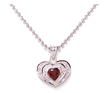 Jewelry Gift: Garnet Pendant <BR> with Cubic Zirconia P220